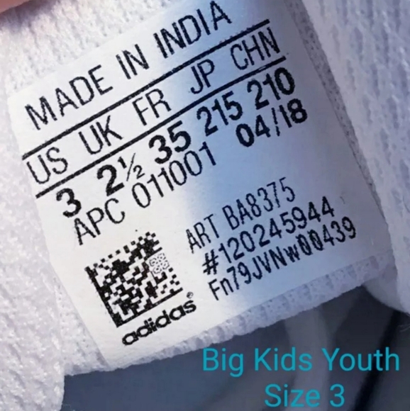 🆕️ NWT🎁 Adidas Stan Smith Youth Sz 3 Big Kid - Picture 10 of 13